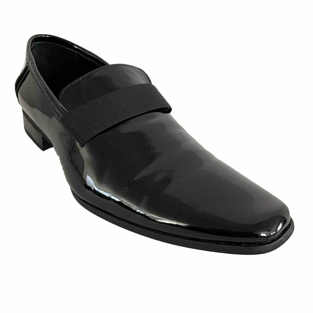 Calvin Klein Bernard Patent Faux Leather Casual Shoes Men Black 15
